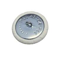 Knoop 3 cm gestoffeerd met kunstleer xp off white