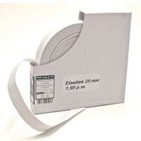 Elastiek 25 mm breed wit