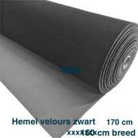 Hemel bekleding skyliner de luxe zwart velours 170 cm breed