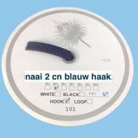 Blauw 2 cm haak klittenband 
