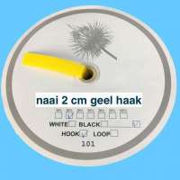 Geel 2 cm haak klittenband 