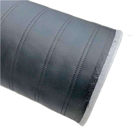 Kunstleer in banen zwart 140 cm breed banen 8 cm