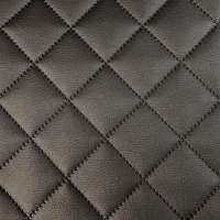 Kunstleer ruit motief zwart 5x5 cm rolprijs 15 meter