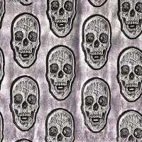Kunstleer Skull Silber 140 cm breed