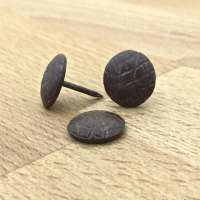 D52 lederlook bruin kop 13 mm