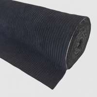 Ribcord zwart 140 cm breed