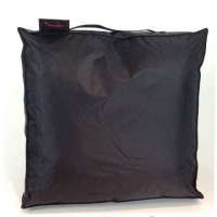 Outdoor kussen 50x50x10 cm zwart pvc