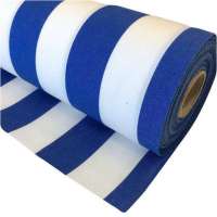 Outdoorstof streepje kobalt white 160 cm breed