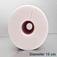 Polyether rol railing rug steun met 3 cm midden gat diameter 15 cm