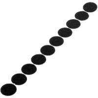 Plak rondjes 22 mm zwart haak Klittenband