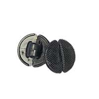 Tegenknoop zwart met gleuf 2 cm.