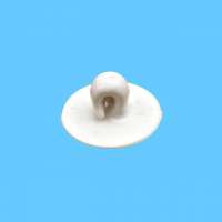 Tegen knoop wit plastic 16 mm