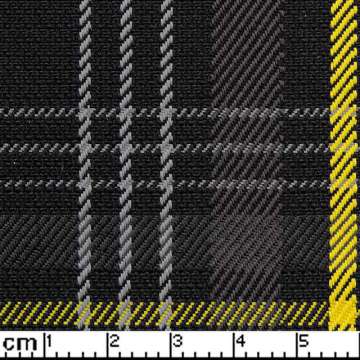 Auto bekleding schotse ruit donker antraciet geel 145 cm breed
