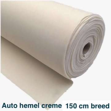 Auto hemel bekleding creme 145 cm breed.