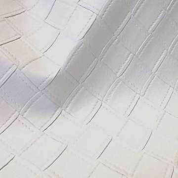 Block stich  kunstleder kleur white 140 cm breed