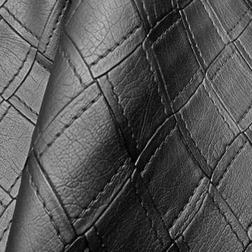 Block stich  kunstleder kleur black 140 cm breed