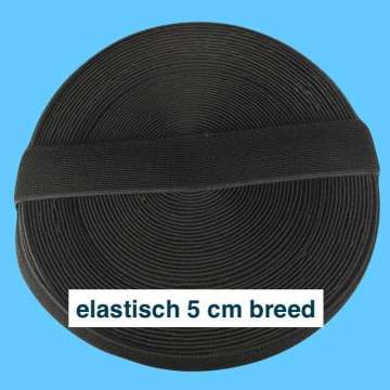 Elastisch 5 cm breed lus klittenband