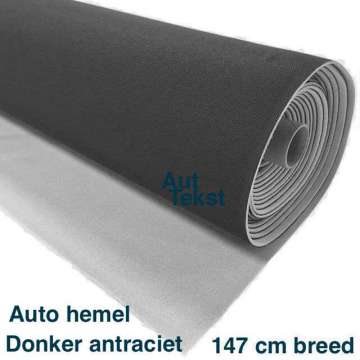 Hemel bekleding donker antraciet voor auto hemels 140 cm breed