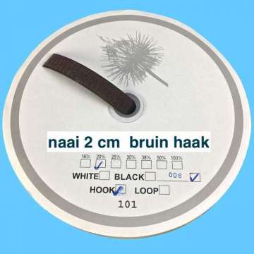 Bruin 2 cm haak klittenband