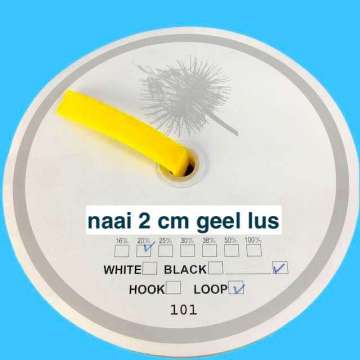 Geel 2 cm lus klittenband