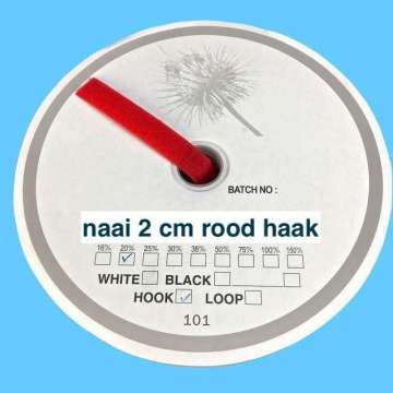 Rood 2 cm haak klittenband