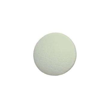 Knoop 2 cm  gestoffeerd  met  kunstleer xp off white