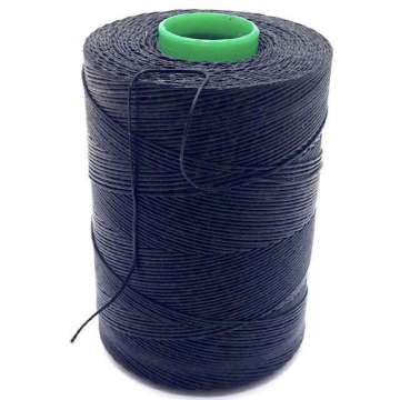 Knopen touw gewaxt 10 meter zwart