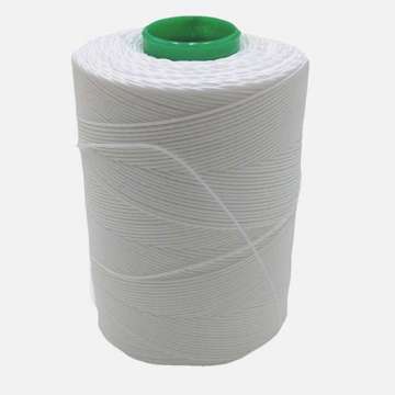 Knopen touw gewaxt 10 meter wit