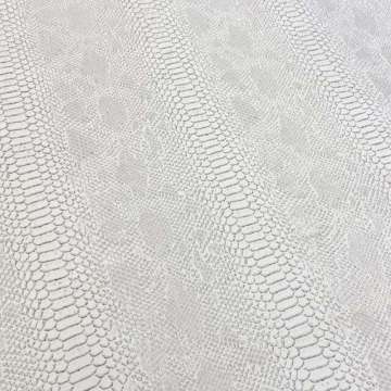 Kunstleer Croco White Grey 140 cm breed
