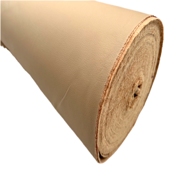 Kunstleer grove nerf beige 140 cm breed opruiming