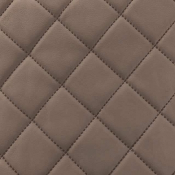Kunstleer ruit motief 5 x 5 cm  donker taupe 140 cm breed