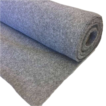 Rol 10 meter Naaldvilt wandbekleding grijs gemeleerd 200 cm breed