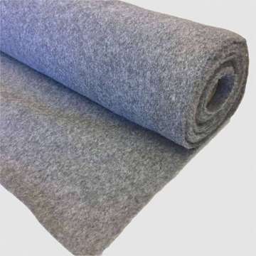 Naaldvilt wandbekleding grijs gemeleerd 200 cm breed