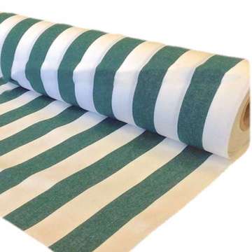 Outdoor stof streepje groen wit 160 cm breed