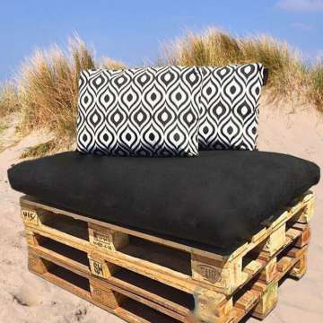Pallet kussen zwart wit