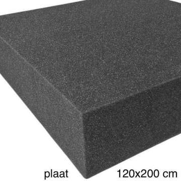 Donker antraciet SG 28 polyether 120x200 1 cm