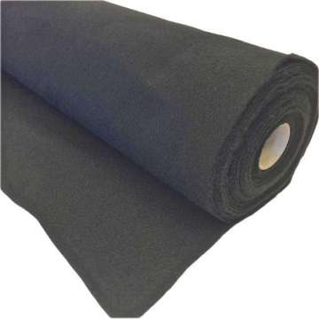 Rol 10 meter Naaldvilt wandbekleding zwart 200 cm breed