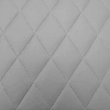 Ruit 7.5 x 5 cm  grijs kunstleer