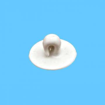 Tegen knoop wit plastic 16 mm