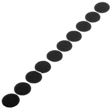 Plak rondjes 22 mm zwart lus Klittenband