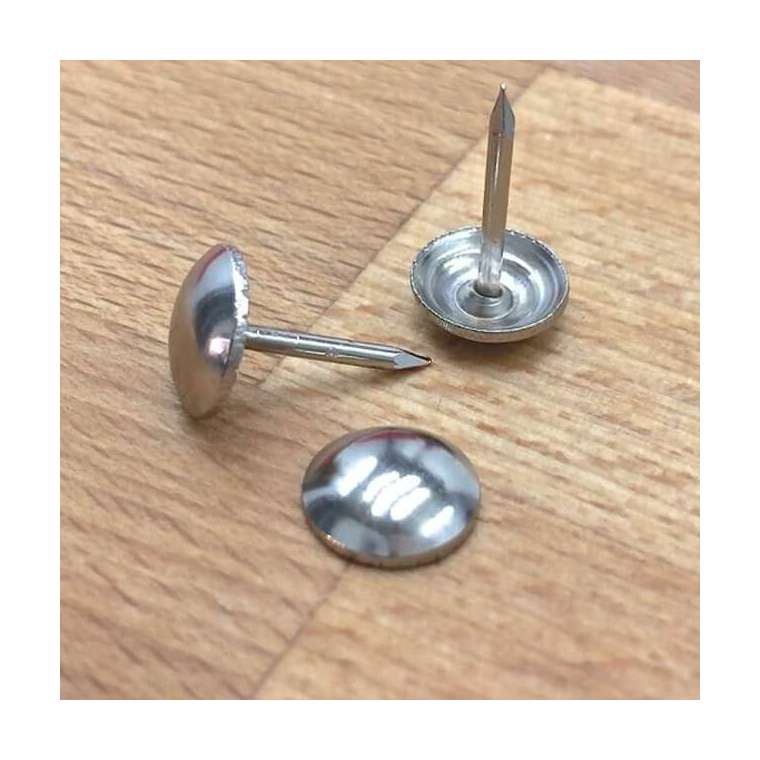 1000 siernagels zilver kleur kop 9,5 mm