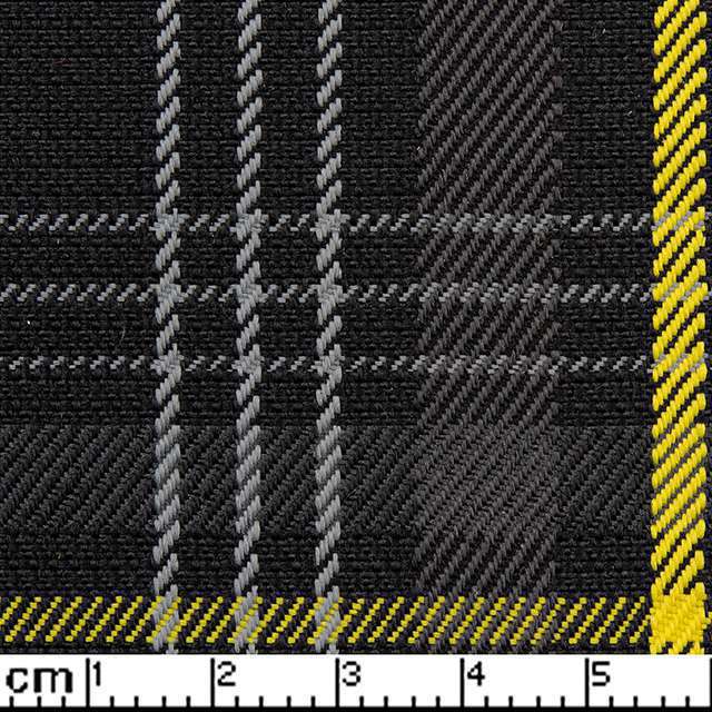 Auto bekleding schotse ruit donker antraciet geel 145 cm breed