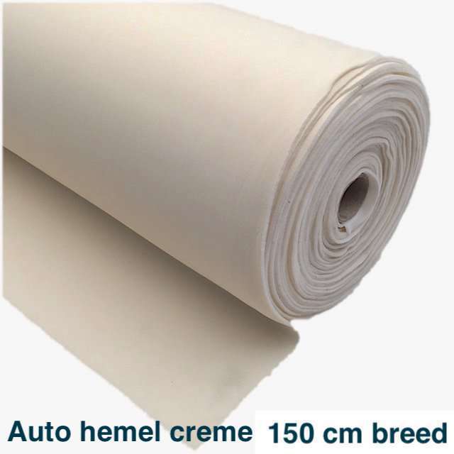 Auto hemel bekleding creme 145 cm breed.