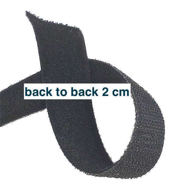 Back to Back 2 cm zwart klittenband