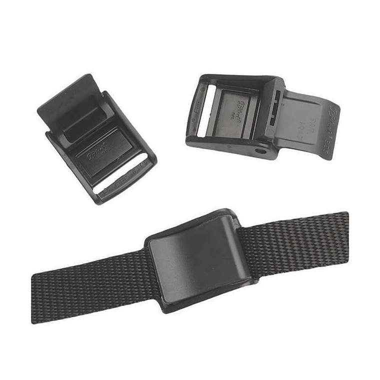 Band gesp 25 mm breed zwart kunststof