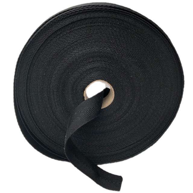Verstevigings band zwart 20 mm breed