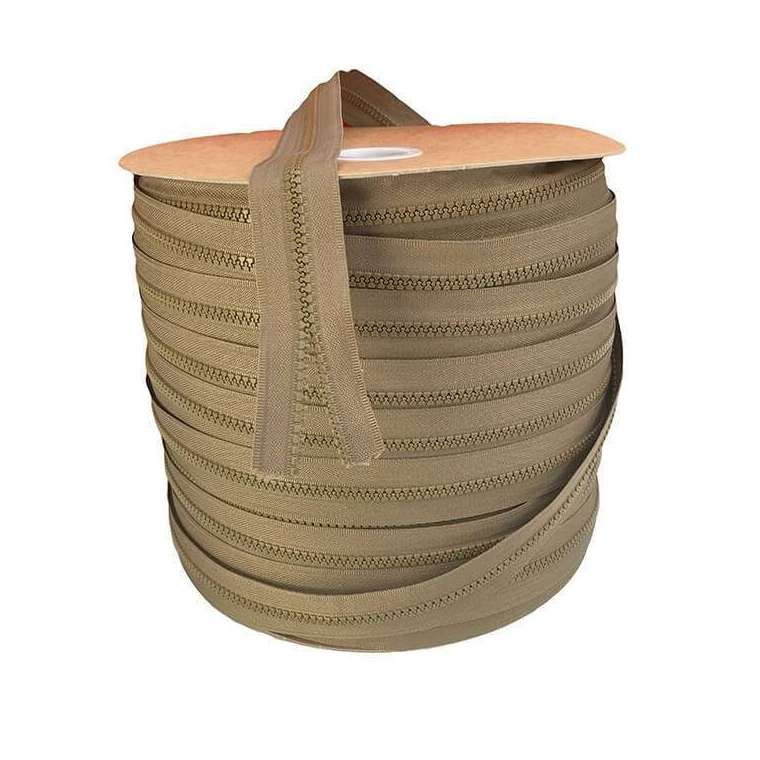 Bloktand rits 6 mm taupe Rits
