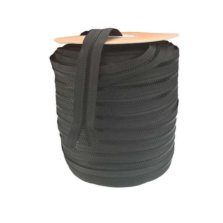 Bloktand rits 6 mm zwart Rits