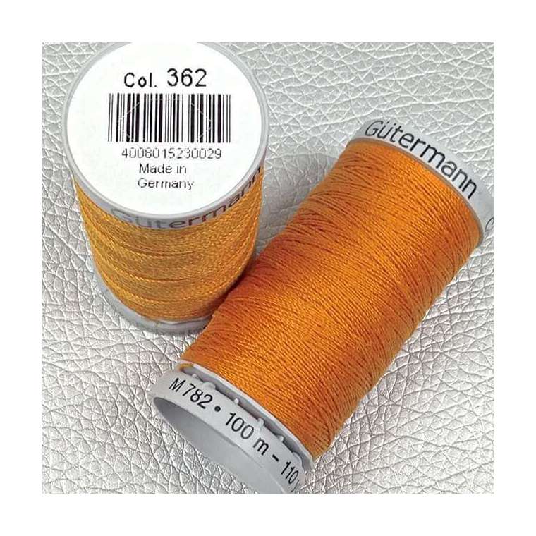 Gutermann garen extra sterk Kleur 362 licht oranje