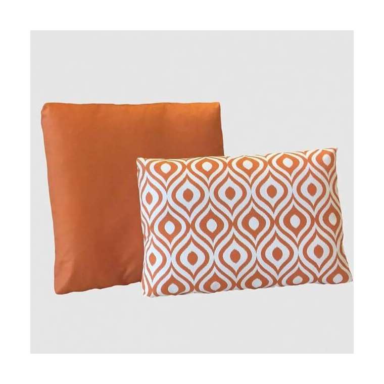 Outdoor kussen set Joan Art Orange in diverse maten. 